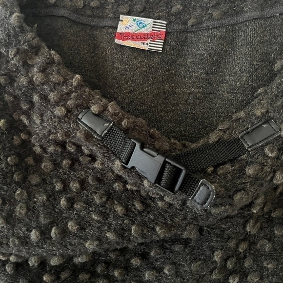 Vintage 1970’s Trocadero Paris pom knit‎ charcoal black skirt 24 inch waist - Picture 2 of 12